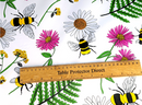 Busy Bee Meadow Bright Parasol Hole Wipe Clean Tablecloth Vinyl PVC 140cm x 140cm