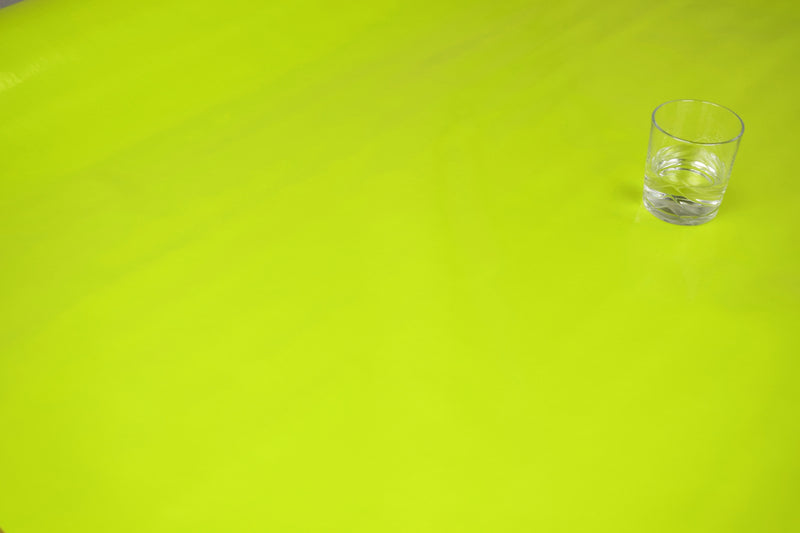 Round Wipe Clean Tablecloth Vinyl PVC 140cm Plain Lime Green
