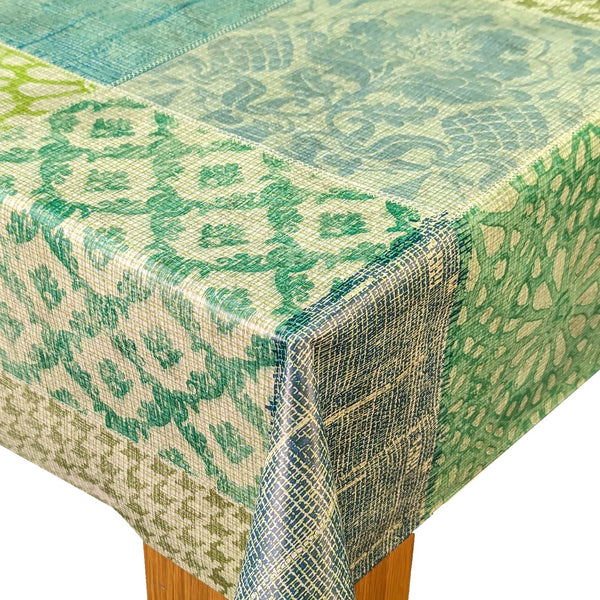 Capri Pattern Green Vinyl  Tablecloth