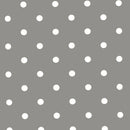 Oval Grey Polka Dotty  Wipe Clean PVC Vinyl Tablecloth  300cm x 140cm