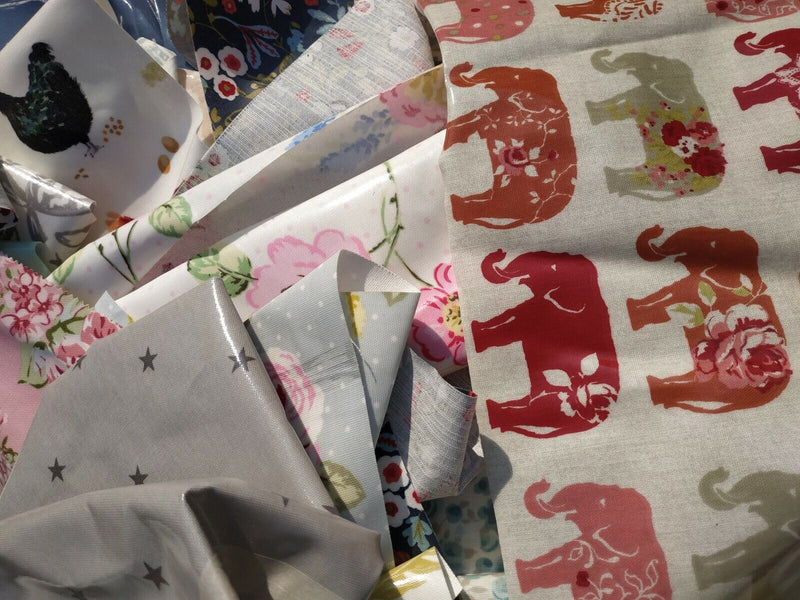 2 kg Bag of Clarke and Clarke Cotton Oilcloth Offcuts and Remnants for Crafts-Warehouse Clearance