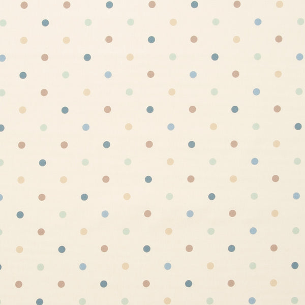Dotty Duckegg Multi 100% Cotton Print Fabric by Clarke and Clarke