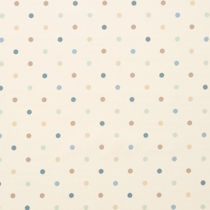 Dotty Duckegg Multi 100% Cotton Print Fabric by Clarke and Clarke