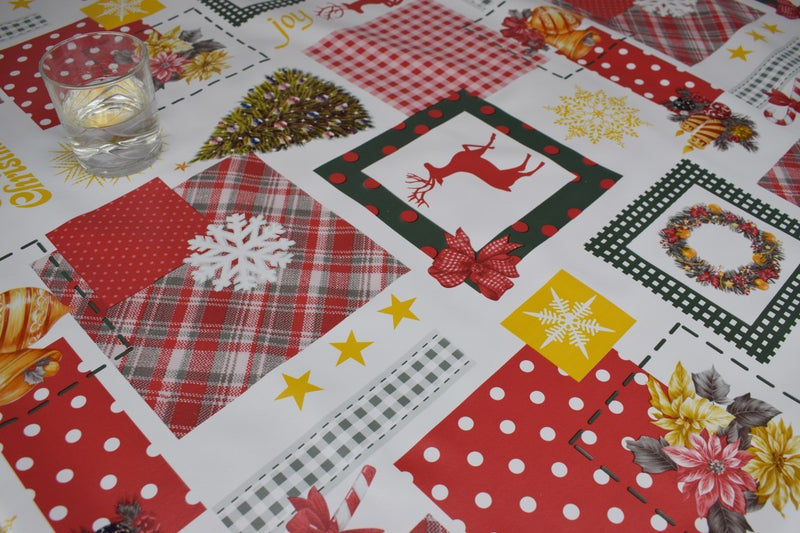 Christmas Collection PVC Vinyl Tablecloth 20 Metres x 140cm