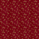 Christmas Gold Stars on Berry Red Vinyl Oilcloth Tablecloth
