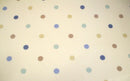 Dotty Duckegg Multi 100% Cotton Print Fabric by Clarke and Clarke
