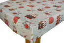 Santa Lapland Silver Grey Vinyl Oilcloth Tablecloth