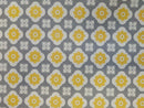 Darcey Yellow and Grey Geometric PVC Vinyl Tablecloth 20 Metres