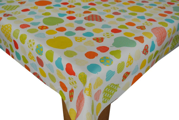 Dotty Fruit Multi Vinyl Oilcloth Tablecloth