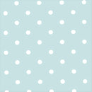 Extra Wide 180cm Round Wipe Clean Tablecloth Vinyl PVC Duckegg Blue Polka dot