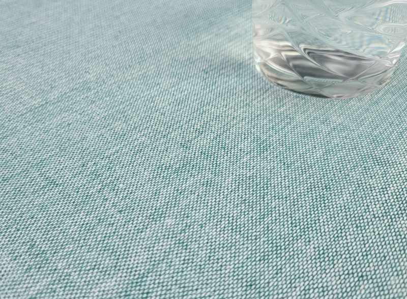 Plain Hessian Textured Duckegg Vinyl Oilcloth Tablecloth