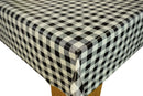 Black Gingham Check Vinyl Oilcloth Tablecloth
