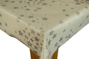 Stellar Stars Silver Vinyl Oilcloth Tablecloth