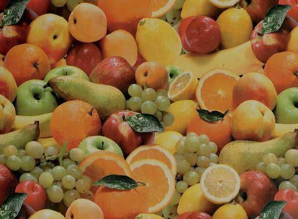 Extra Wide Fruit Design PVC Vinyl Tablecloth 20 Metres x 180cm wide