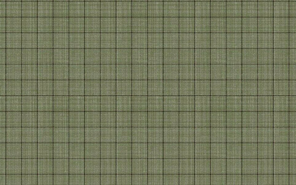 Green with Grey Line Overcheck Vinyl Oilcloth Tablecloth