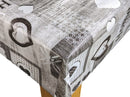 Hearts at Home Black Grey PVC Vinyl Wipe Clean Tablecloth