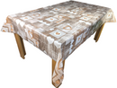 Hearts at Home Taupe PVC Vinyl Wipe Clean Tablecloth
