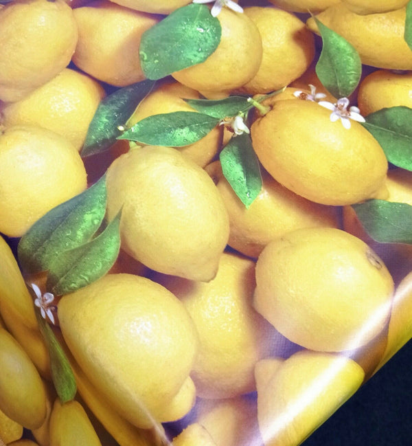 Lemons Vinyl Oilcloth Tablecloth 180cm wide
