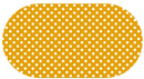 Oval Wipe Clean Tablecloth Vinyl PVC 180cm x 140cm Mustard Ochre Smartie Spot