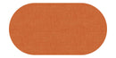 Oval Orange  Linen Look Wipe Clean PVC Vinyl Tablecloth  180cm x 140cm