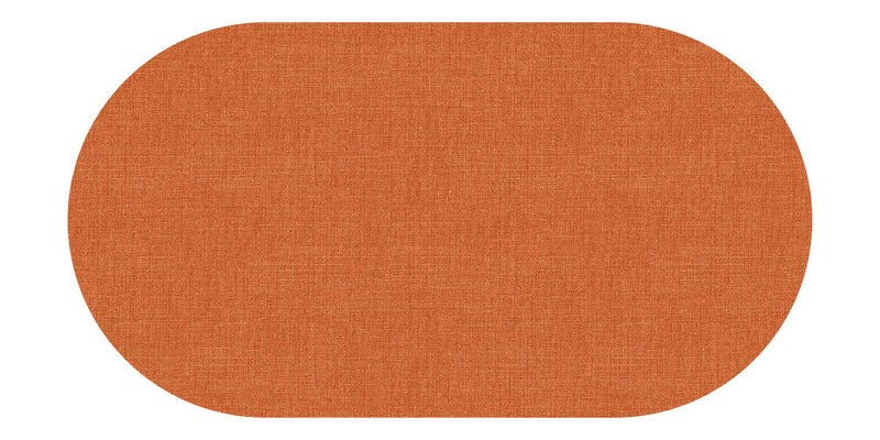 Oval Orange  Linen Look Wipe Clean PVC Vinyl Tablecloth  180cm x 140cm