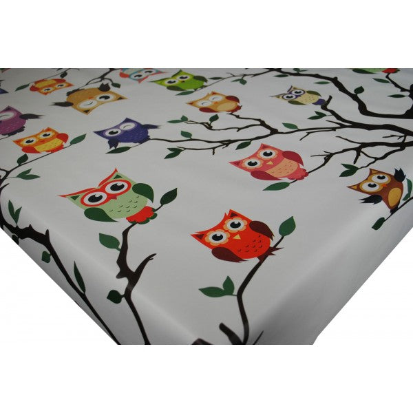 Ozzy Owl  PVC Vinyl Tablecloth Roll 20 Metres x 140cm