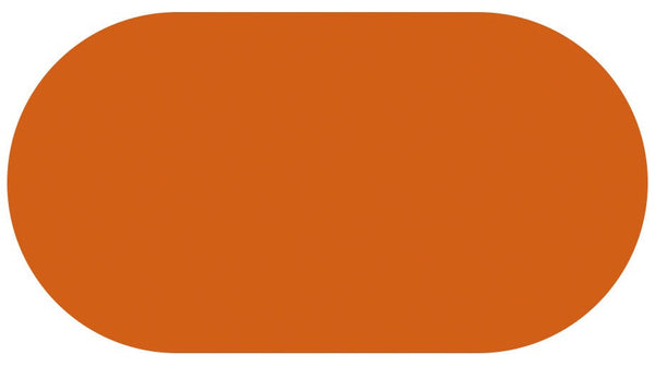 Oval Plain Orange  Wipe Clean PVC Vinyl Tablecloth  180cm x 140cm