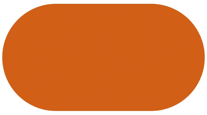 Oval Plain Orange  Wipe Clean PVC Vinyl Tablecloth  180cm x 140cm