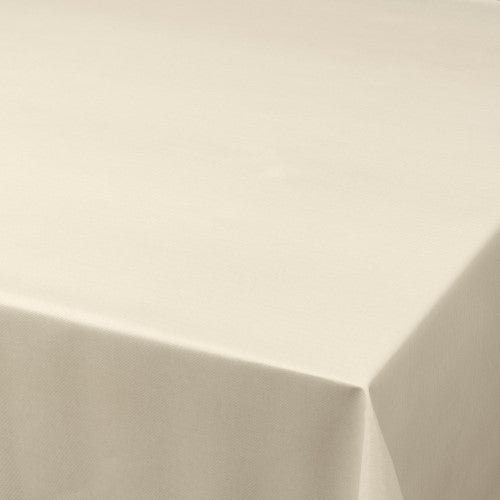 Plain Hessian Textured Cream Vinyl Oilcloth Tablecloth