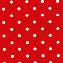 Red & White Spot  Vinyl Oilcloth Tablecloth