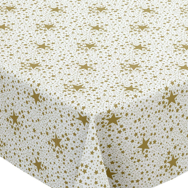 Superstars Gold PVC Vinyl Tablecloth 20 Metres x 140cm