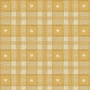 Round Wipe Clean Tablecloth Vinyl PVC 140cm  Ochre Sweetheart Check
