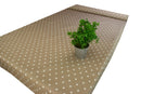 Taupe Polka Dot Tex PVC Vinyl Tablecloth 20 Metres x 140cm