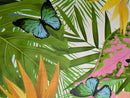 Tropical Rainforest Butterfly Multi Vinyl Tablecloth
