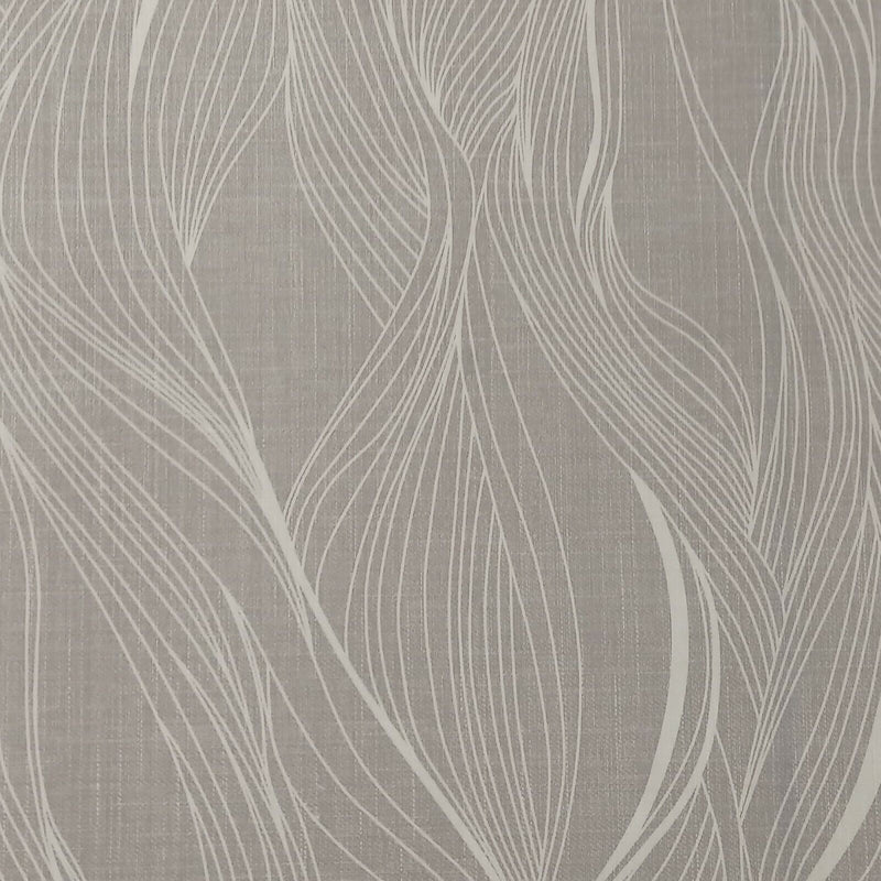Waves Grey on Linen Effect Vinyl Oilcloth Tablecloth